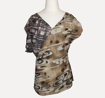 MARNI マルチパッチワーク立体パターンアシンメトリートップス 38 26809265