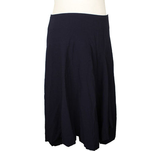 ISSEY MIYAKE FETE Ink Shirring Asymmetrical Wool Skirt 2 26809087