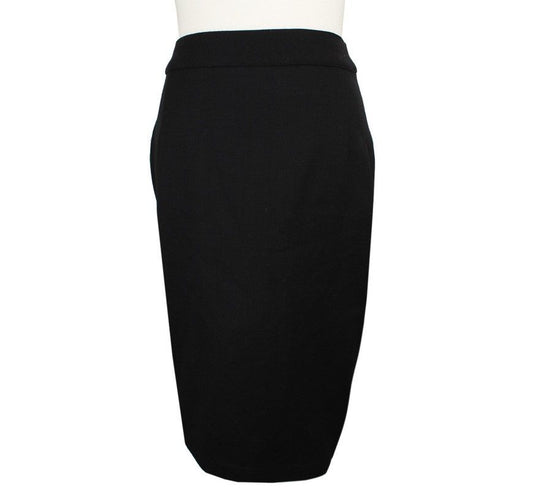 MaxMara Black Wool Blend Skirt 42 26809342