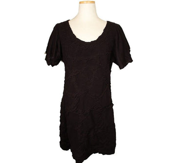 ISSEY MIYAKE Issey A.POC Dunkelbraun Faltenstrickkleid 55 66 26809484