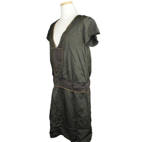 ISABEL MARANT ディープカーキ ゴールドトリム ワンピース 1 26809500