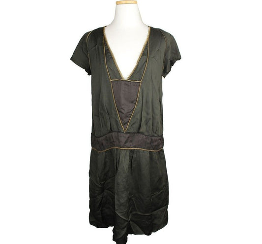ISABEL MARANT ディープカーキ ゴールドトリム ワンピース 1 26809500