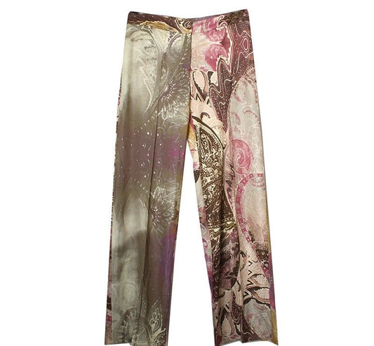 ROBERTO CAVALLI Olive-Purple Hose 66 44007817