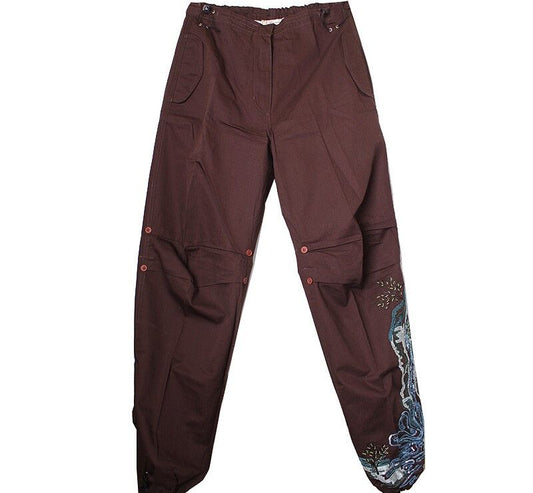 BLUMARINE Cargo-Hose mit Stickerei in Braun 55 44007822