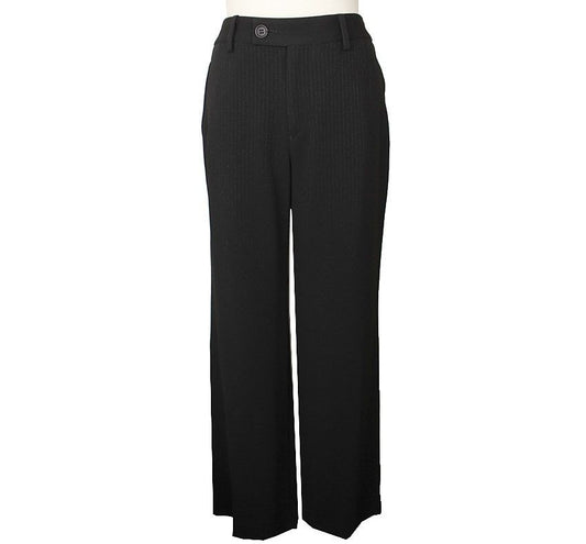 ISSEY MIYAKE Issey FETE Metall Schwarz Nadelstreifen Weite Hose 1 26809612