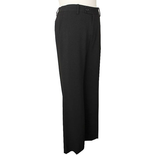 ISSEY MIYAKE Issey FETE Metall Schwarz Nadelstreifen Weite Hose 1 26809612