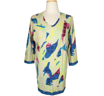 ISSEY MIYAKE Multi-Pattern Kaori Cotton Blend T-Shirt 2 26807123