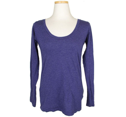 ISSEY MIYAKE Mélangeblau Baumwoll-Angora Strickoberteil F 26809878