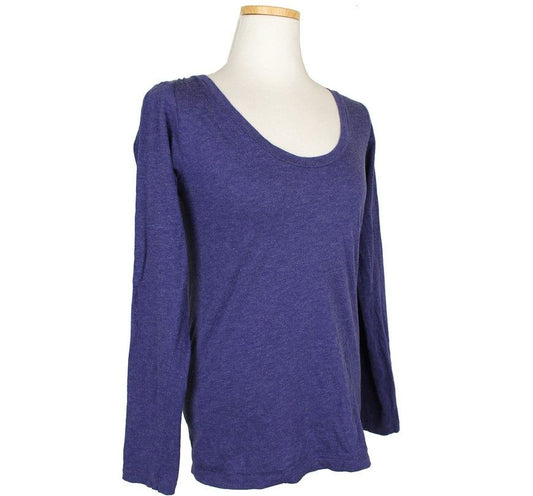 ISSEY MIYAKE Mélangeblau Baumwoll-Angora Strickoberteil F 26809878