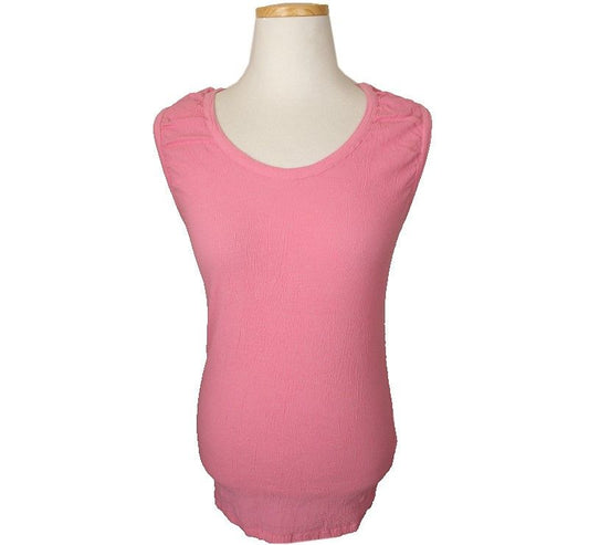 ISSEY MIYAKE IsseyME Pink Ruched Cotton Sleeveless Top F 26807243