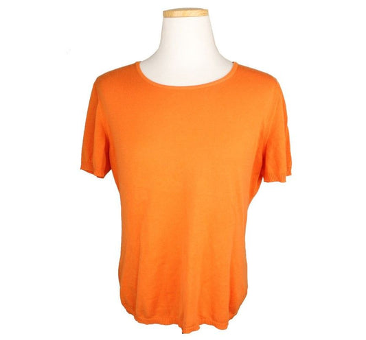 MALO Orange Baumwollstrickoberteil 66 26810111