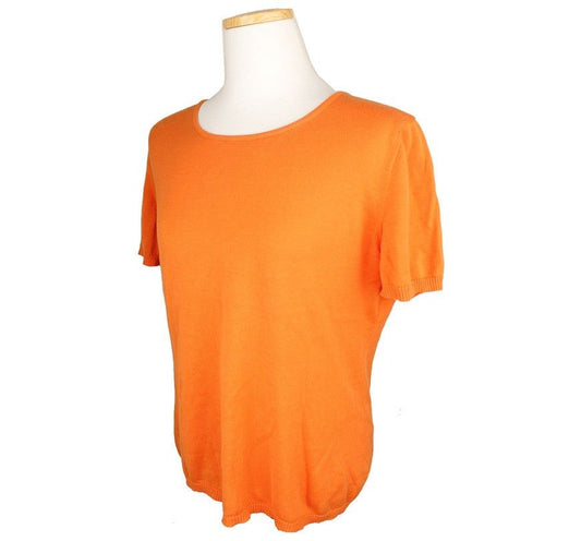 MALO Orange Baumwollstrickoberteil 66 26810111