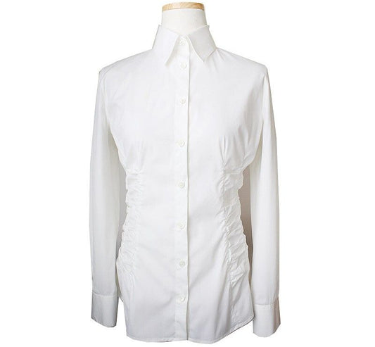 Armani White Shirring Shirt 55 31727706