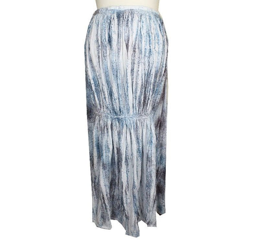 ISSEY MIYAKE Issey Multi-Print Shirring Banding Skirt 55 26809408