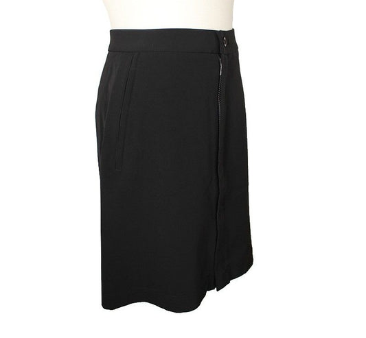 ISSEY MIYAKE Issey Black Zip-Up Banding Mini Skirt M 26809229