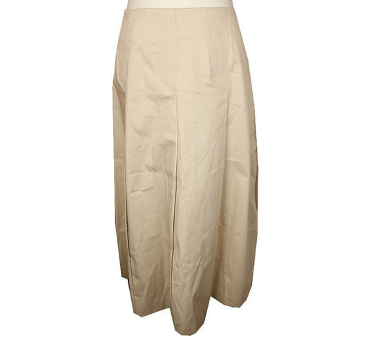 ISSEY MIYAKE Issey FETE Cream Stitch Cotton Flare Skirt 1 26809452