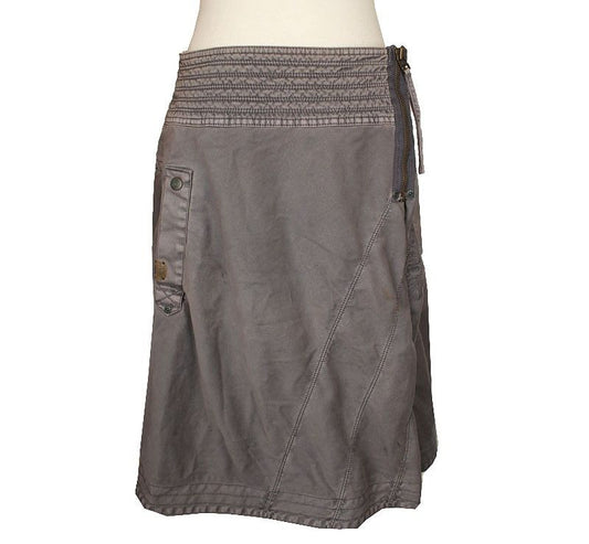 Oilily Gray Damage Washed Denim Skirt 38 26809512