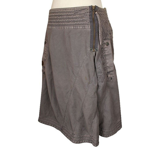Oilily Gray Damage Washed Denim Skirt 38 26809512