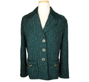 ST JOHN Kollektions-Tweed-Strickjacke mit Stein-Knöpfen 10 26810222