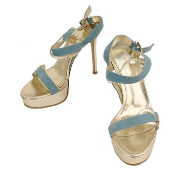 GIANVITO ROSSI スウェードストラップガボシサンダル 36.5 26810601