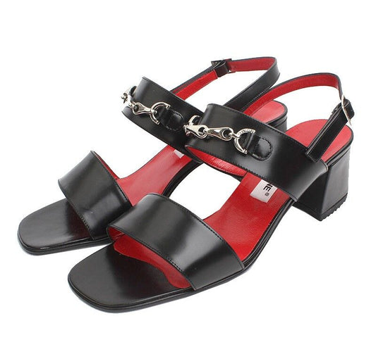 Celine Black Square-Toe Sandals 37 12 32234915