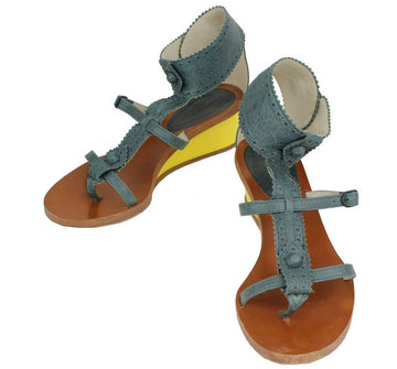 Balenciaga Motor Green Ankle Strap Sandals 36 12 26810898