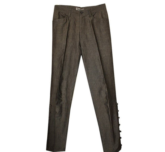 ISSEY MIYAKE Issey Melange Grau Leinenmischung Hose M 26809579