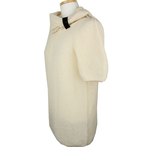 MARC JACOBS Markenlose ivory Rollkragen Wollkaschmir Strick S 26810009