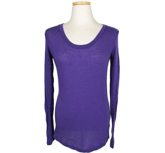 ISSEY MIYAKE Issey ME Lila Wollmischung Strickoberteil F 26810120