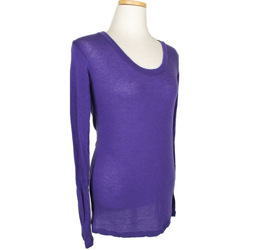ISSEY MIYAKE Issey ME Lila Wollmischung Strickoberteil F 26810120