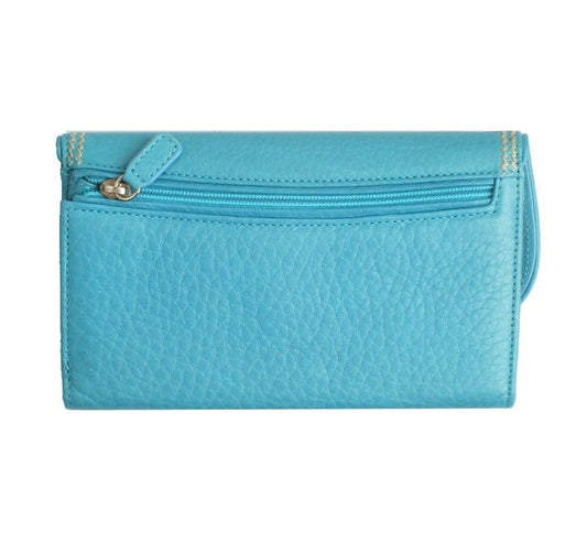 Dior Christian Saddle Light Blue Medium Wallet 26811344