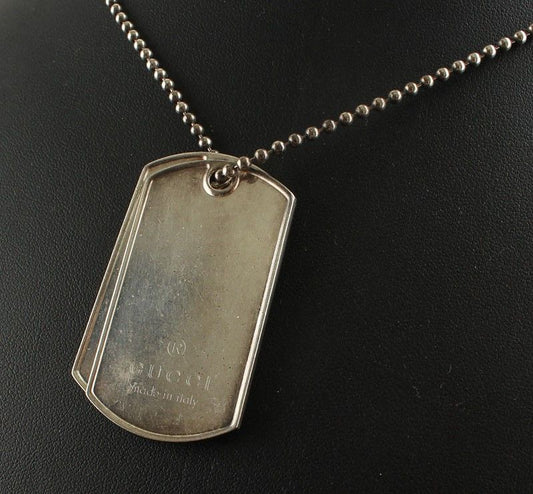 Gucci Silver 925 Double Logo Charm Necklace 26811561