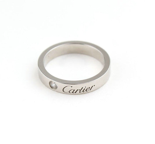 Cartier Platinum 1P Diamond C Ring 46 26811631