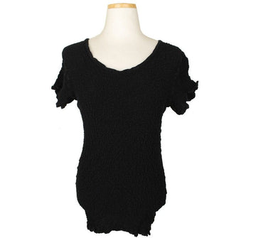 ISSEY MIYAKE ME Black Crinkled Top 55 26807336