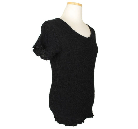 ISSEY MIYAKE ME Black Crumpled Top 55 26807336