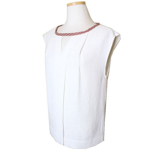 Maje Ivory Sleeveless Top 1 26806991