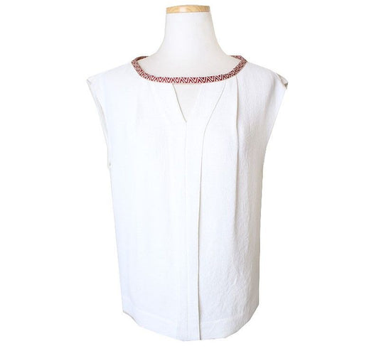 Maje Ivory Sleeveless Top 1 26806991