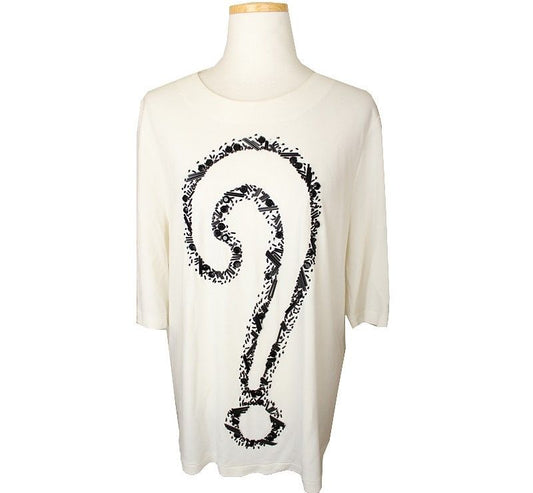 Moschino Ivory Black Beaded Top 46 26807076