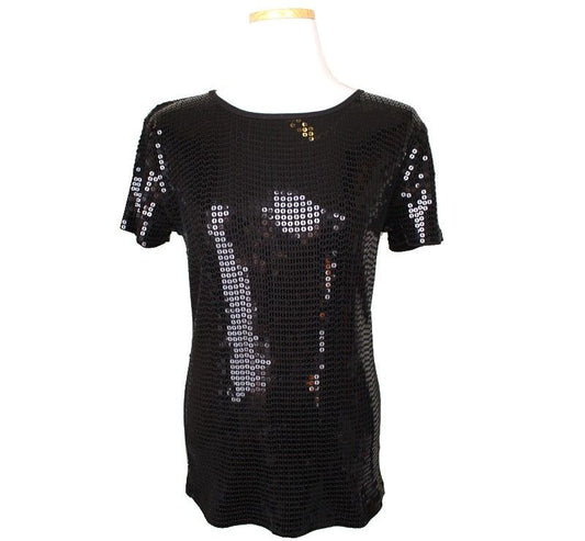Michael Kors Sequin Black Top M 26807136