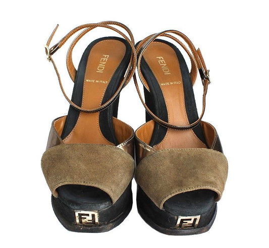 Fendi Suede Platform Sandals 37 12 30861457