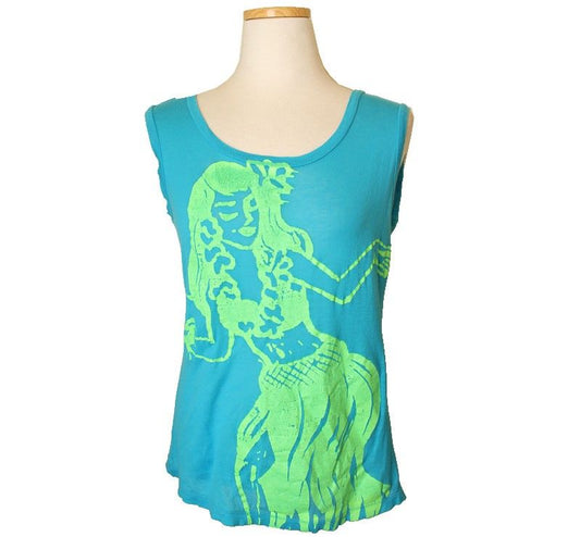 ISSEY MIYAKE Issey ME Smaragd Druck Baumwolle Tanktop F 26807335
