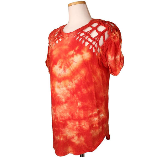 Isabel Marant Red Printed Punched T-Shirt 26807306