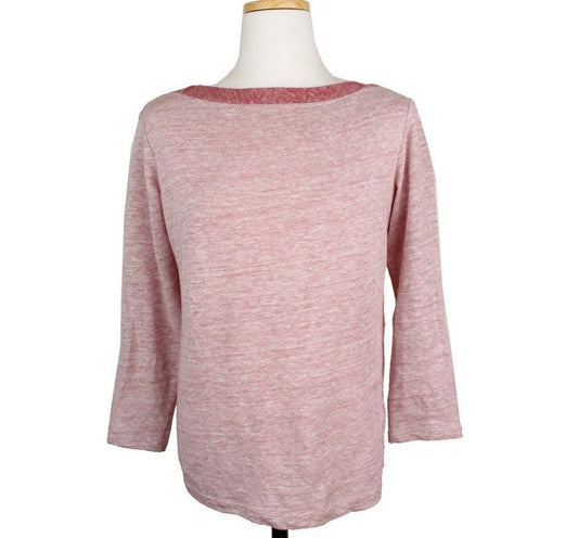 Theory Melange Pink Linen Top 55 26807279