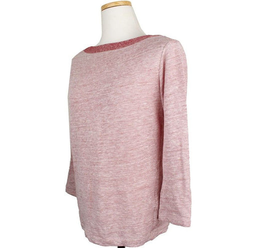 Theory Melange Pink Linen Top 55 26807279