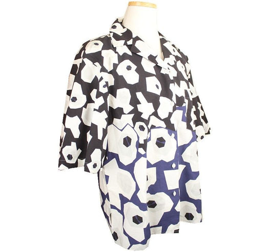 Jil Sander Big Print Color Block Cotton Shirt 40 26809255