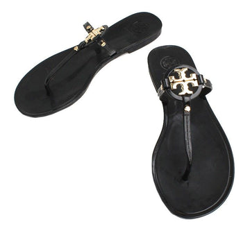 TORY BURCH Schwarze Sandalen mit goldenem Logo 37 26810739