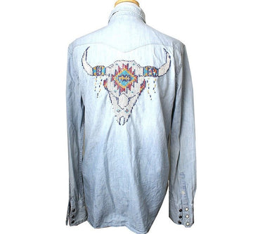 Polo Ralph Lauren Denim Supply Beaded Appliqué Shirt 55 31150356