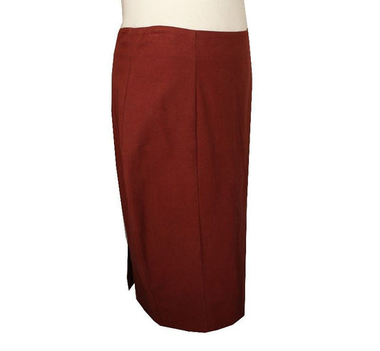 ANNA MOLINARI Annamolinari Red Brown Cotton Skirt ~66 26809337