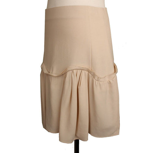 Chloe Vanilla Beige Frill Skirt 34 26809470