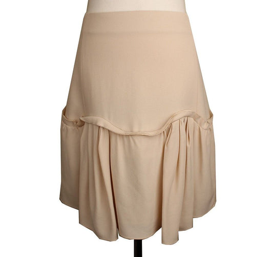 Chloe Vanilla Beige Frill Skirt 34 26809470